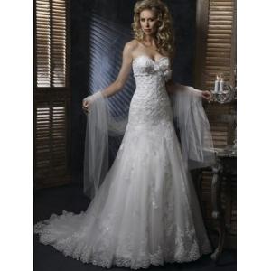 Aline Lace beaded wedding dress Strapless Bridal gown#dq4777