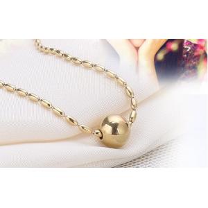 China Steel Ball Pendant Necklace Fashion Jewellery Stainless Steel Jewelry Gold Plating Necklace supplier