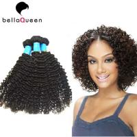 China Kinky Curly Natural Black Brazilian Virgin Human Hair Weaving Without Chemical on sale