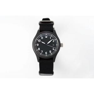 Classic Mechanical Hand watch With Stainless Steel Case And Black Strap