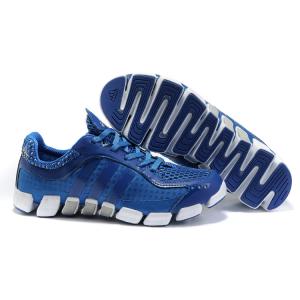 China Newest fashion style mesh / leather top blue Stability Running Shoes for men supplier