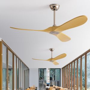 China 卸売りのスタイリッシュな52インチ大型シーリングファン、3枚の耐久性のあるABSブレード、モダンでシンプルなデザイン、リモコン wholesale