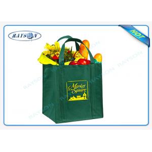 China 90Gsm 100Gsm Non Woven Fabric Bags With Reinforced Handles supplier