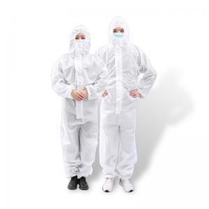 Hospital Non Woven Cleanroom Working Uniform With Hood