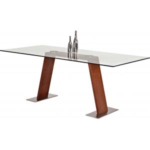 Tempered glass Fixed Dining Table