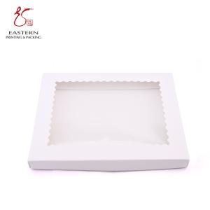 China Printed Lid And Bottom Cardboard Boxes With Window Custom Logo wholesale