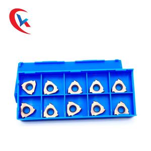 China TGF32L200-R0.75 Customized Slot Width 3 Cutting Edges PVD Coating Left Hand Knife Carbide Grooving Inserts supplier