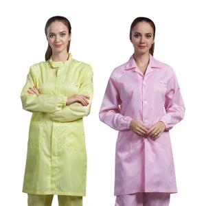 China Heavyweight Snap Closure Cotton Anti Static Garments For Industrial supplier