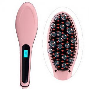 2016 top  hair straightener Brush with LCD Display Professiona Electric Ceramic Hair Straighten Comb as seen on T