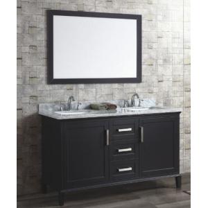 China Solid Wood 60′′ Bathroom Mirror Cabinet / Freestanding Bathroom Vanity supplier