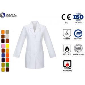 Long Sleeve Disposable Medical Workwear Notched Collar Three Pockets