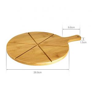 Portable Natural Wooden Pizza Cutting Board No Petrochemicals No Varnishes