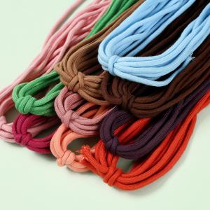 Blue Brown 6mm Braided Cotton Rope For Garment Drawstring