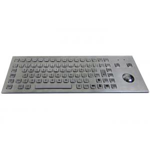 Industrial Stainless Steel Panel Mount Keyboard IP65 With Optical Mouse Trackball