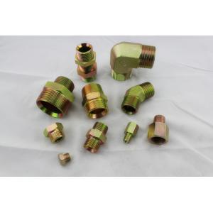 Hydraulic BSP Flare Fittings , Male Thread BSP To NPT Adapter Fittings