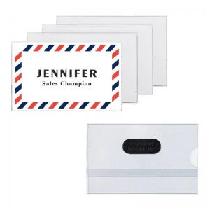 China Magnetic Transparent Plastic Security ID Card Holders For Office ODM supplier