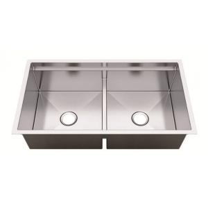 Double Big Bowl Low Divide Sink Fast And Easy Drainage With Pitched Sink