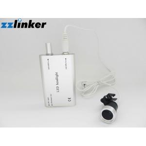 China Lighted Dental Surgical Binocular Loupes , Dental Hygienist Magnifying Glasses Silver supplier