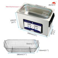 30min Time 4.5L Ultrasonic Parts Cleaner 200W Heater