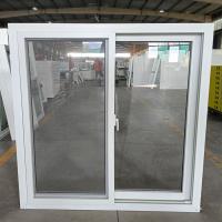 China Customized Size PVC Slide Window UPVC Double Glazed Sliding Windows on sale