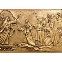 China Modern Religious Wall Art Decor Bronze Relief Sculpture Corrosion Stability on sale