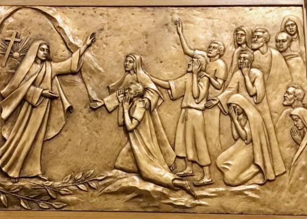 Modern Religious Wall Art Decor Bronze Relief Sculpture Corrosion Stability