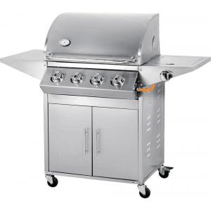 China Factory price kitchen bbq easy grill slow burning 4 burners gas stainless steel bbq grill supplier