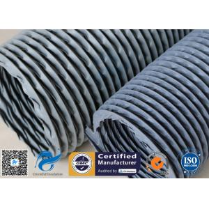 China 6 Grey PVC Coated Fiberglass Fabric Flexible Air Duct For Fume Extraction supplier