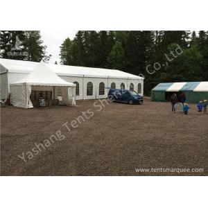 China Hard Anodized Aluminium Frame Tents , White waterproof party tents PVC Fabric Cover supplier