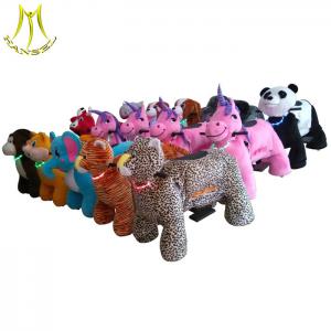 China Hansel entertainment kiddy rides plush riding animals ride on animal toy supplier