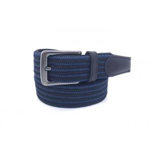 Multi - Color Elastic Fabric Braided Belt With Pin Buckle  ,  Enduring Stretch Woven Belt For Unisex Junior