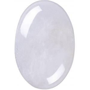 Unisex Oval Clear Quartz Palm Stone 6*4*2cm For Jewelry Making