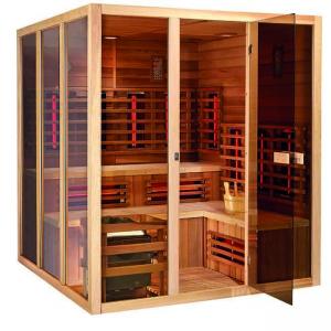 Solid Hemlock Wooden Infrared Spa Sauna Steam Room 6KW For 5 Person