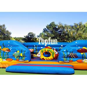 China Multi-color Ocean World Inflatable Jumping Castle , Kids Nice Outdoor Jumping Games supplier