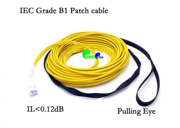 Pre Terminated Fiber Optic Patch Cables 24F SM 9 / 125 LC - LC With Pulling Eye