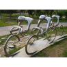 China Metal Abstract Cyclist Sculpture Stainless Steel For Garden Decoration wholesale