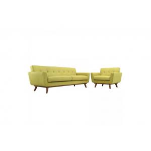 Mid - Century Style Reclining Sectional Sofas , Modern Yellow Fabric Recliner Sofa