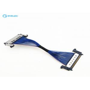 Male 0.5mm Pitch Connector LVDS Cable , Hirose Housing Blue LVDS Display Cable
