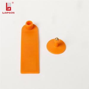 China LAIPSON  No Snag Blank Calf RFID UHF Cattle Tags Orange 98*28mm ISO18000-6C supplier