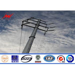 3mm Thickness Overhead Line Steel Power Poles 35FT Transmission Line Poles