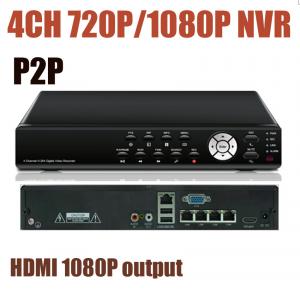 China CCTV NVR 4Channels 720P 1080P Resolution 4CH Network Video Recorder P2P, PTZ, HDMI 1080P output Onvif NVR supplier