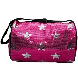 China Red Sequin Travel Duffel Bags With Adjustable Shoulder Strap Strong Tank supplier