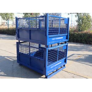 Anti Corrosion Storage Steel Pallet Cages Container Half Open Gates