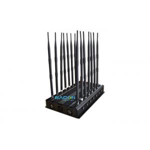 China 3G 4G 14 Bands Cell Phone Jammer Device VHF UHF With High Gain Antennas wholesale