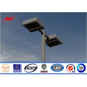China Square 6m Round Tapered LED Parking Lot Light Pole With Galvanization supplier