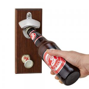 China Permanent Type Magnetic Cap Catcher Metal Beer Bottle Opener Small Size supplier