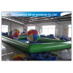Green Inflatable Swimming Pool Toys , Inflatable Kiddie Pools With Colorful Balls