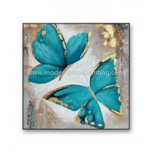 Butterfly Art Oil Paintings Colorful Animal Canvas Modern Style 80 X 80 Cm