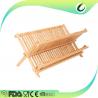 Eco-friendly bamboo folding dish drying rack for kitchen