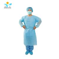 China Non Woven Disposable Isolation Gown Long Sleeve Body Cover For Hospital And Clinic on sale